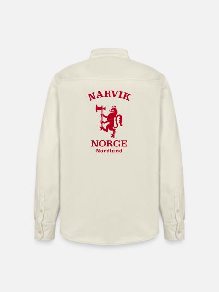 Narvik, Norway, Norway - Relaxed Fit Unisex Organic Shirt by Stanley/Stella - soft Ecru