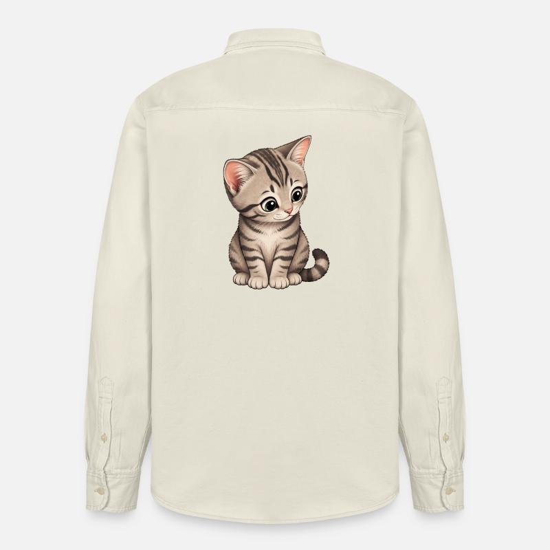 Chaton - Chemise unisexe coupe décontractée bio Stanley/Stella - écru doux
