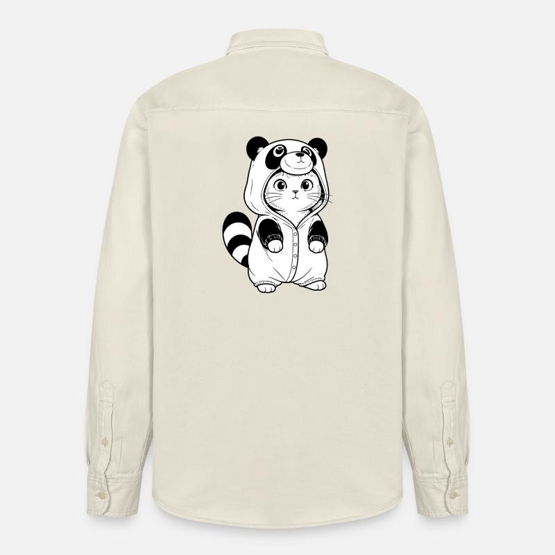 Sweat à capuche câlin Panda - Chemise unisexe coupe décontractée bio Stanley/Stella - écru doux