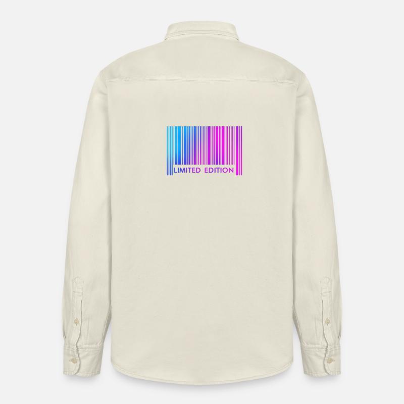ÉDITION LIMITÉE - CODE-BARRES - Chemise unisexe coupe décontractée bio Stanley/Stella - écru doux