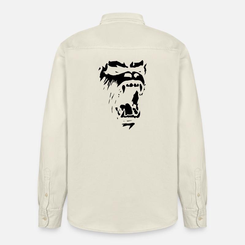 Gorilla - Relaxed Fit Unisex Organic Hemd von Stanley/Stella - Natur