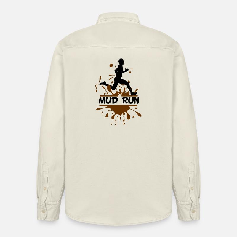 Mud Run Man – Modder Runner - Relaxed Fit Unisex Organic Hemd von Stanley/Stella - Natur
