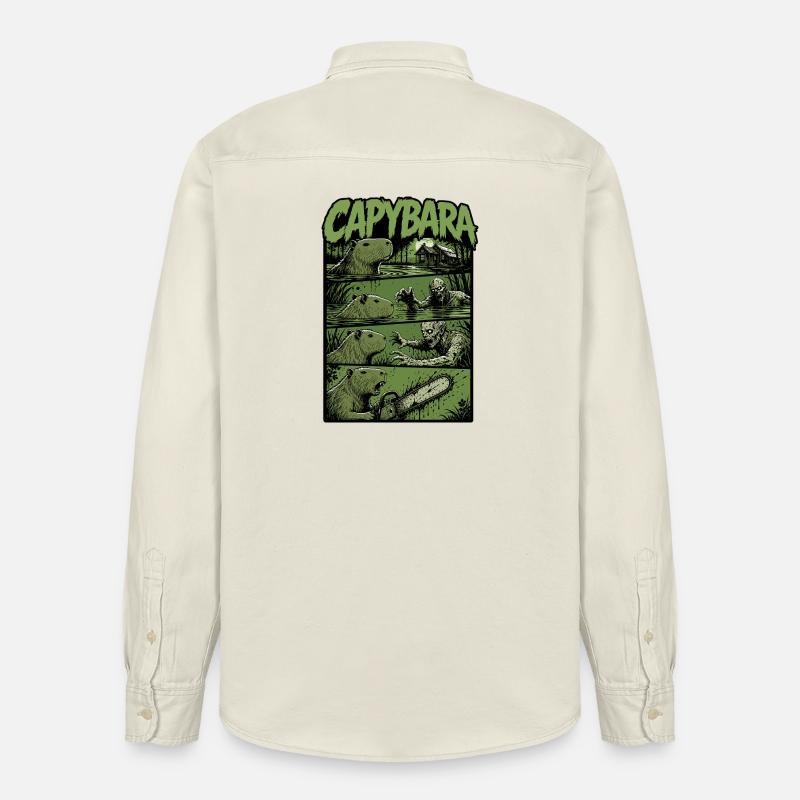 Zombie Sumpf Capybara - Relaxed Fit Unisex Organic Hemd von Stanley/Stella - Natur