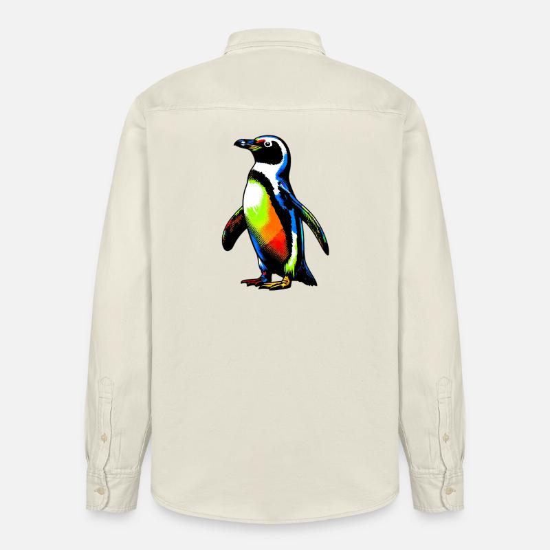 Pinguin - Relaxed Fit Unisex Organic Hemd von Stanley/Stella - Natur