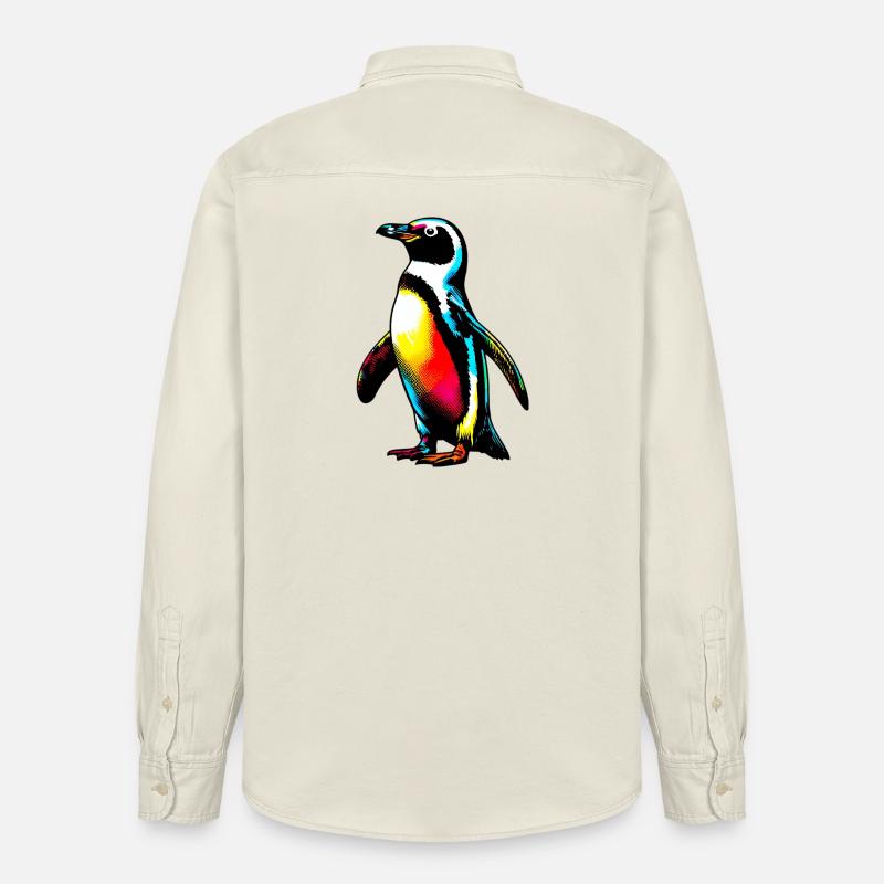 Pinguin - Relaxed Fit Unisex Organic Hemd von Stanley/Stella - Natur
