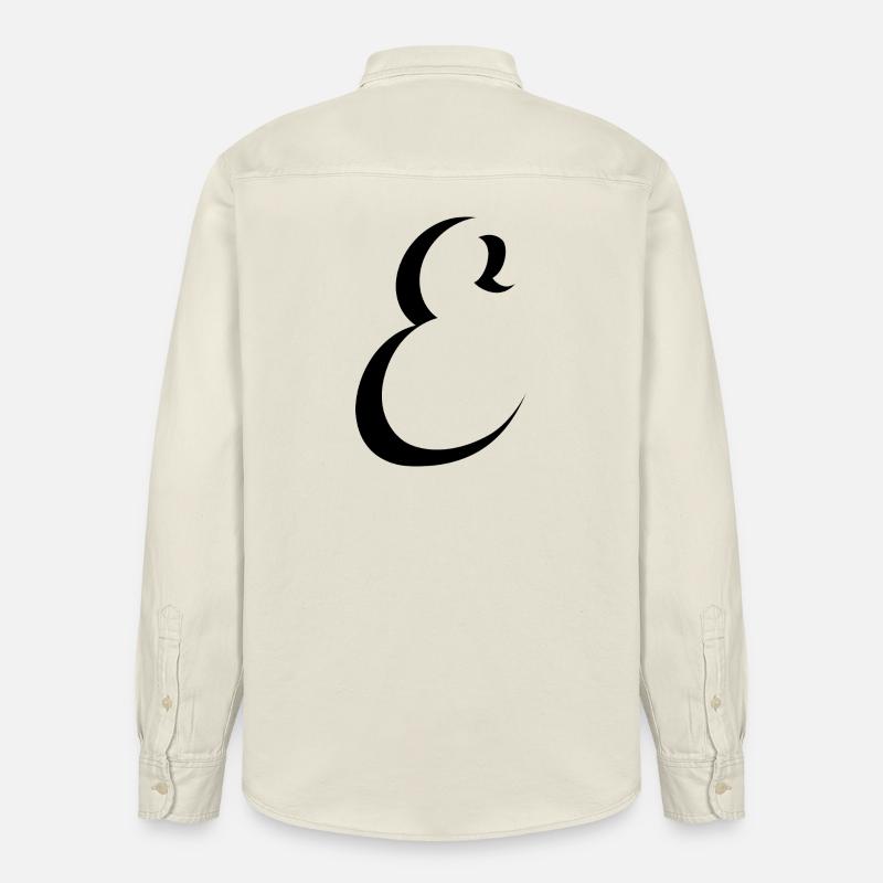 Letter E, Name, der Buchstabe E - Relaxed Fit Unisex Organic Hemd von Stanley/Stella - Natur