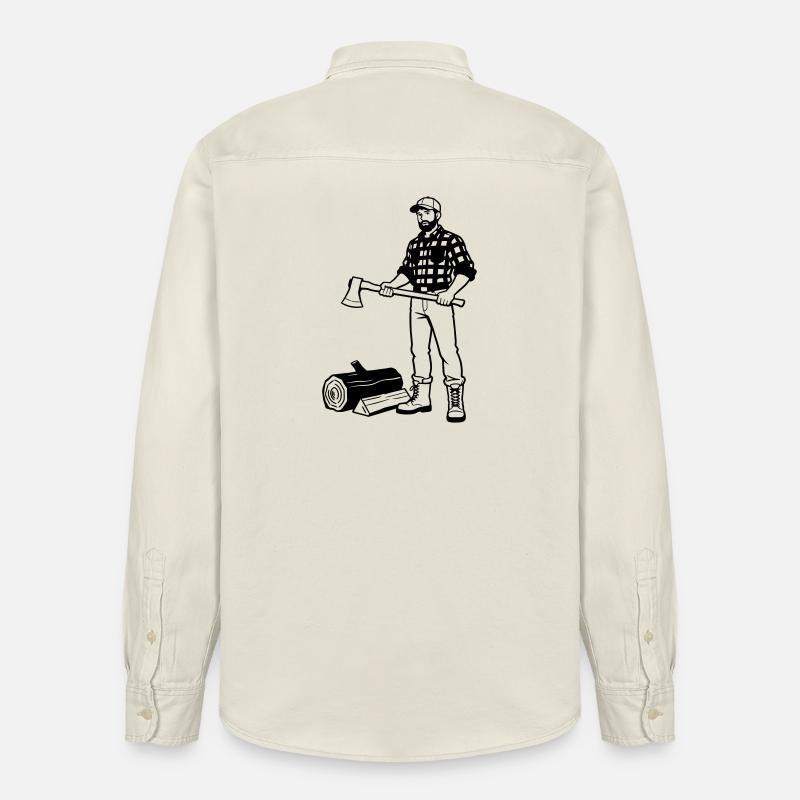 Holzfäller - Relaxed Fit Unisex Organic Hemd von Stanley/Stella - Natur