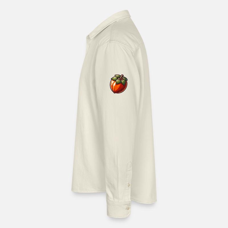 Stilisiertes Khaki mit gezeichneten Blättern Relaxed Fit Unisex Organic Hemd von Stanley/Stella