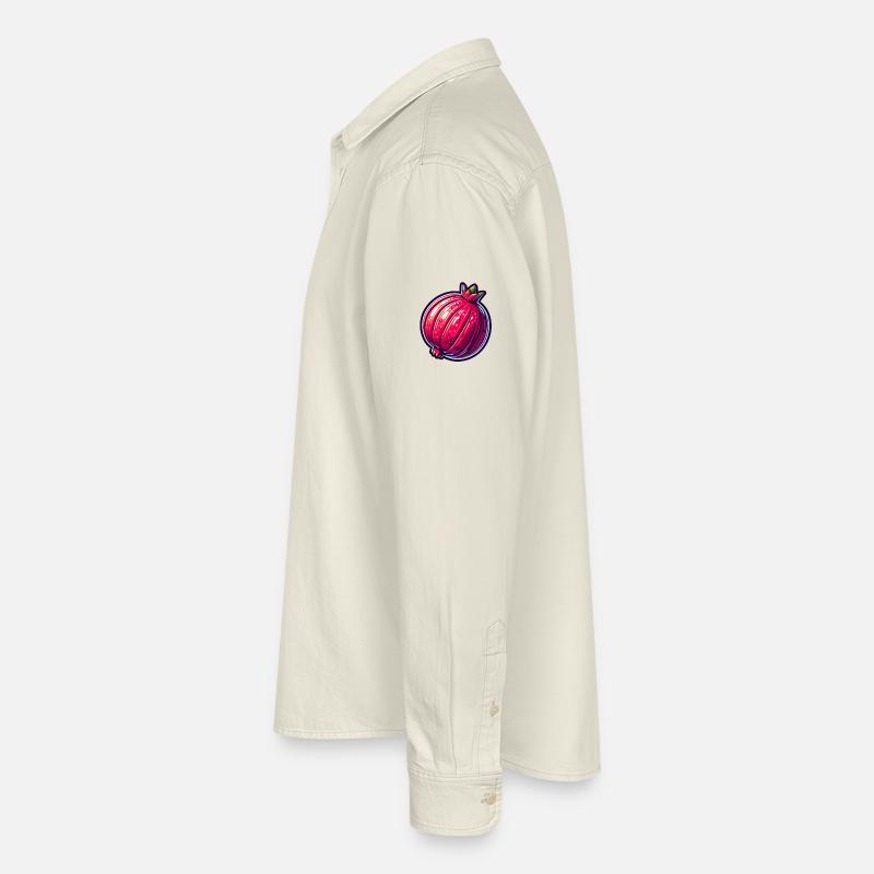 Lebendige hyperrealistische Granatapfel-Illustration Relaxed Fit Unisex Organic Hemd von Stanley/Stella