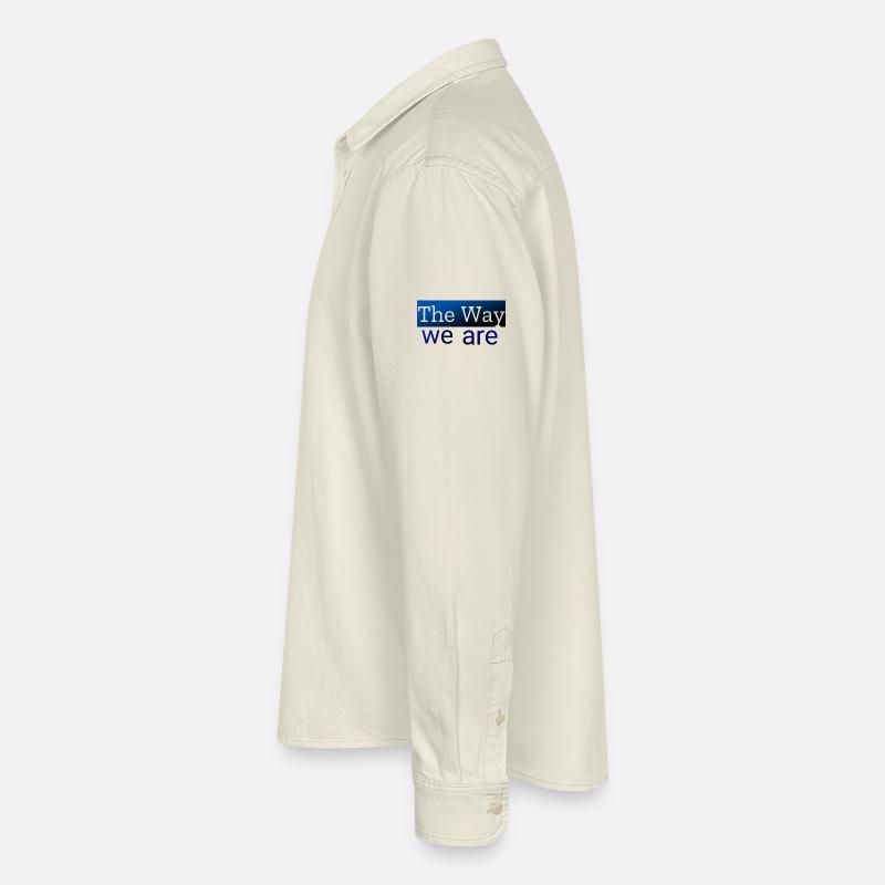 Abstrakte Wellenmuster in Blau - Relaxed Fit Unisex Organic Hemd von Stanley/Stella - Natur