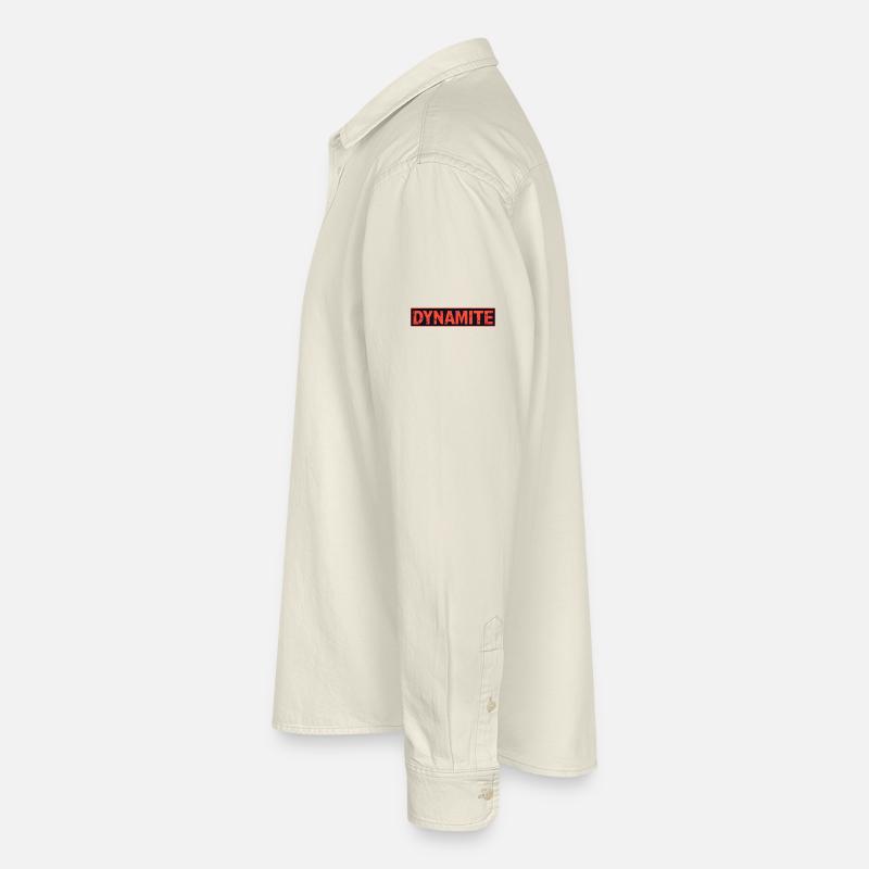 Dynamite affiche grunge rouge Chemise unisexe coupe décontractée bio Stanley/Stella