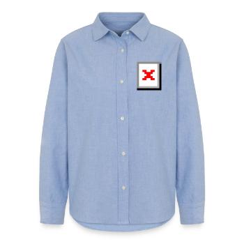 Image manquante – Fichier non trouvé - Chemise Oxford Femme - carolina blue - Devant - AI Model Female 172 light (172cm)