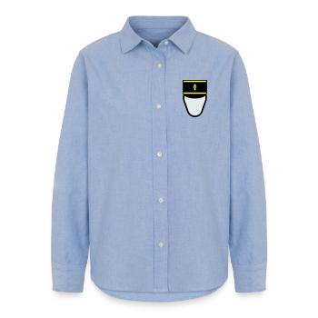 Gendarme Képi G.M. (Mobile Constable) - Women's Oxford Shirt - carolina blue - Front - AI Model Female 172 light (172cm)