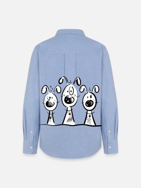 Best Friends - Frauen Oxford Hemd - Carolina Blue