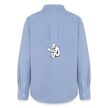 Monkey Minded - Women's Oxford Shirt - carolina blue - Back - AI Model Female 172 light (172cm)
