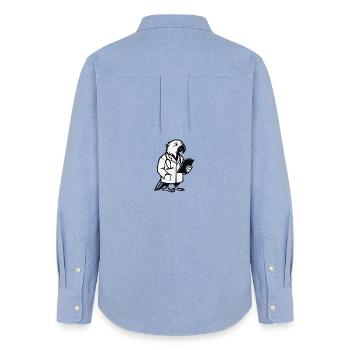 Doctor Parrot - Women's Oxford Shirt - carolina blue - Back - AI Model Female 172 light (172cm)