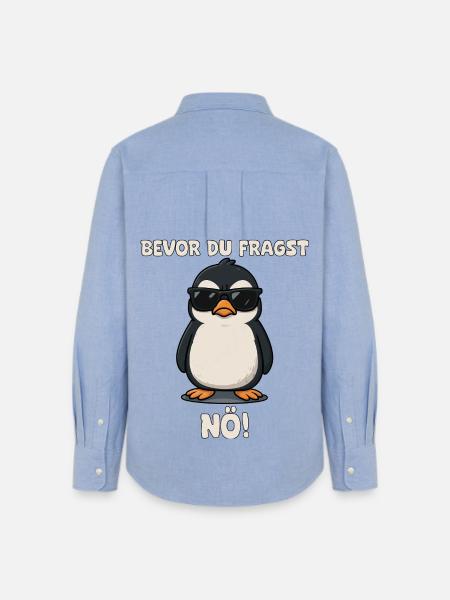 Pinguin mit Sonnenbrille Spruch - Frauen Oxford Hemd - Carolina Blue