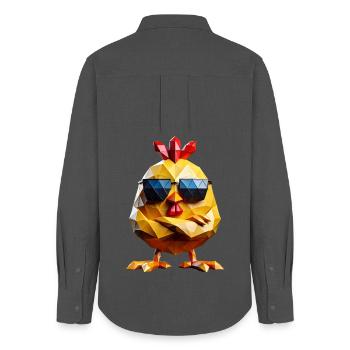 Hen Sunglasses - Women's Oxford Shirt - anthracite - Back - AI Model Female 172 light (172cm)