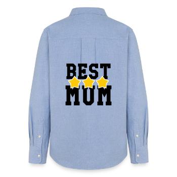 Beste Mama - Muttertag - Frauen Oxford Hemd - Carolina Blue - Hinten - AI Model Female 172 light (172cm)
