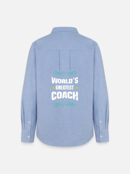 World's Greatest Coach - Frauen Oxford Hemd - Carolina Blue