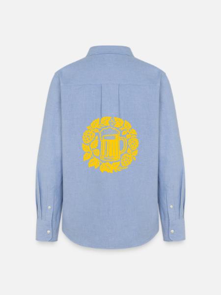 Bier kranz - Frauen Oxford Hemd - Carolina Blue