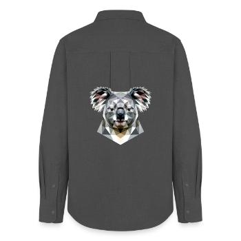 Koala Bär Australien Koalabär Süße Koala Bären - Frauen Oxford Hemd - Anthrazit - Hinten - AI Model Female 172 light (172cm)