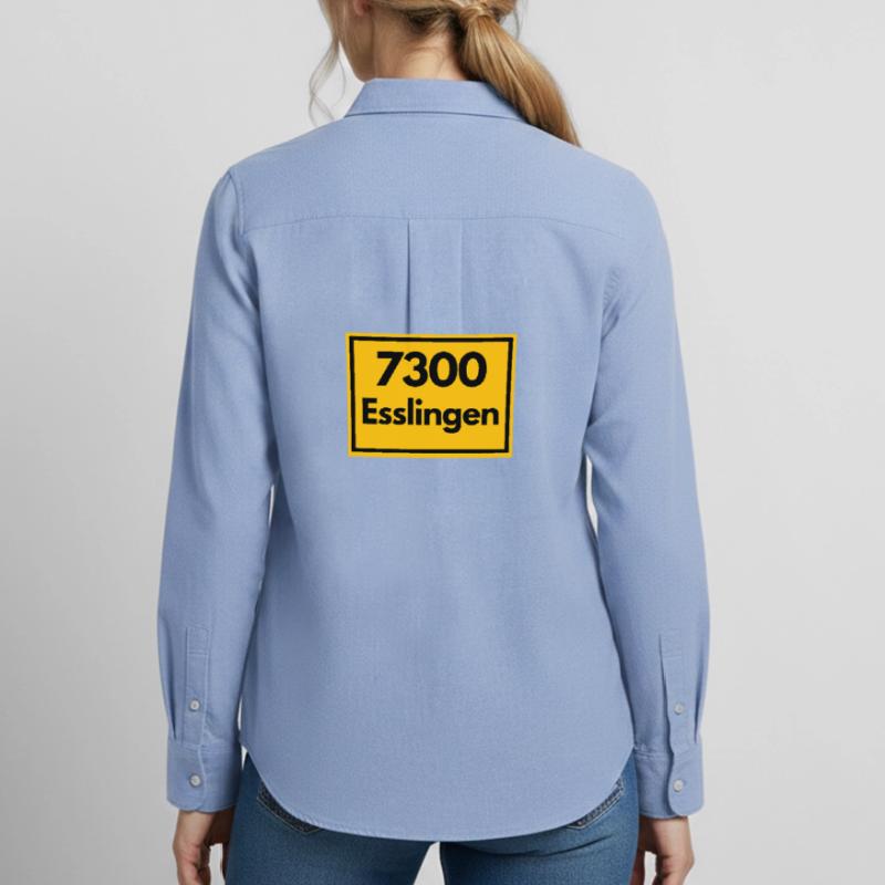 OLD POSTCODE ZIP CODE RETRO 7300 ESSLINGEN SCHABEN Women's Oxford Shirt