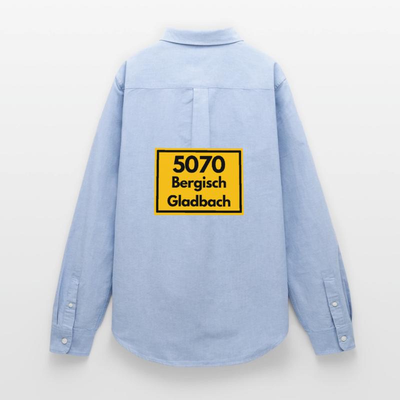 OLD POSTCODE POSTCODE RETRO 5070 BERGISCHGLADBACH Women's Oxford Shirt
