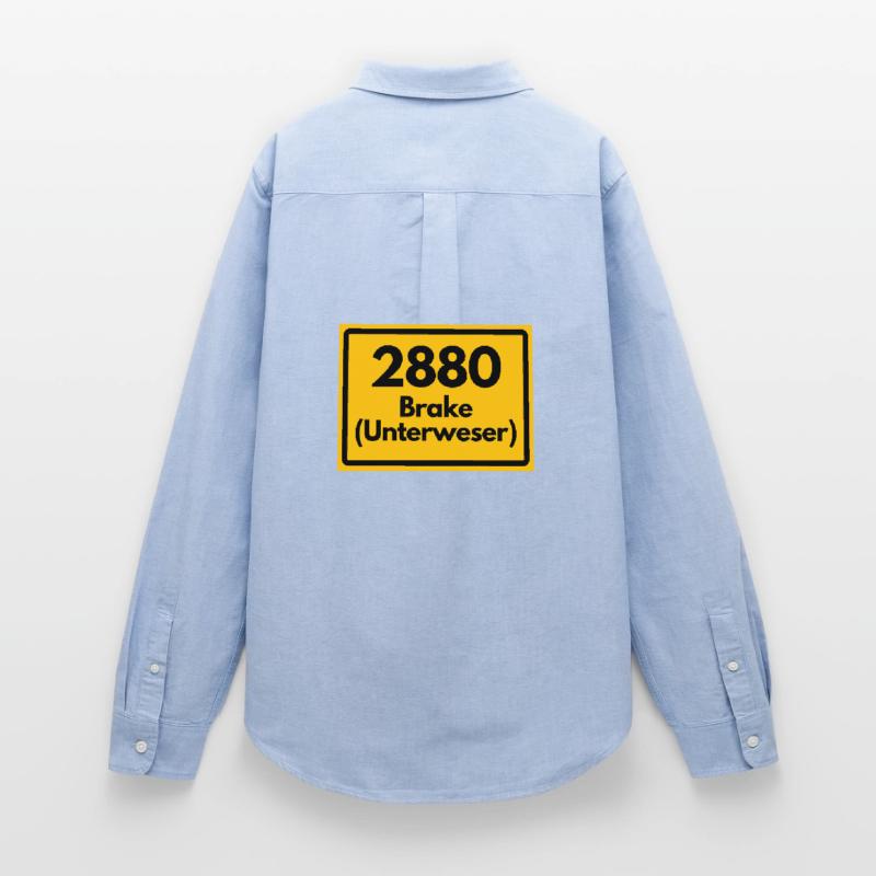 OLD POSTCODE ZIP CODE RETRO 2880 BRAKE UNTERWESER! Women's Oxford Shirt