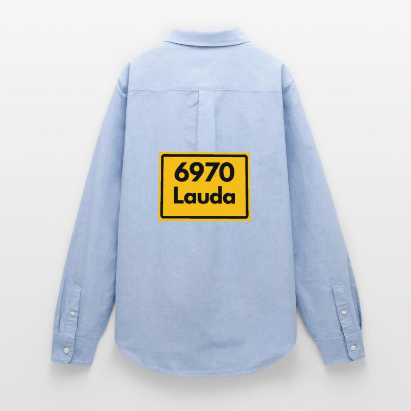 OLD POSTCODE ZIP CODE RETRO 6970 LAUDA HEIMATSTOLZ Women's Oxford Shirt