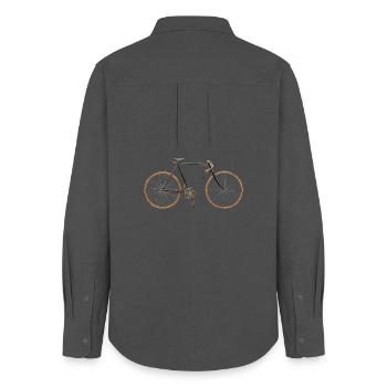 Adler Railway Racer, vers 1897 - Chemise Oxford Femme - charbon - Dos - AI Model Female 172 light (172cm)
