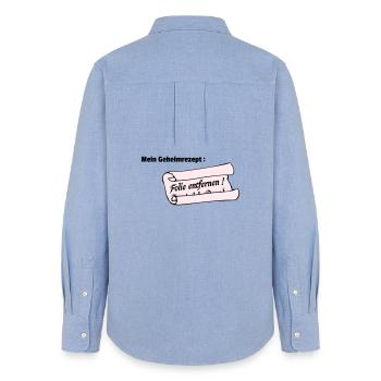 Secret - Women's Oxford Shirt - carolina blue - Back - AI Model Female 172 light (172cm)
