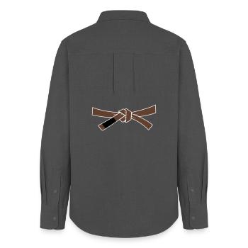 Brownbelt - Brown belt - Women's Oxford Shirt - anthracite - Back - AI Model Female 172 light (172cm)