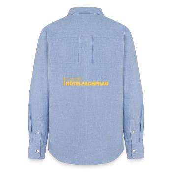 Beruf Hotelfachfrau - Frauen Oxford Hemd - Carolina Blue - Hinten - AI Model Female 172 light (172cm)