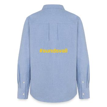 Sundsvall Sverige Sweden Schweden - Frauen Oxford Hemd - Carolina Blue - Hinten - AI Model Female 172 light (172cm)