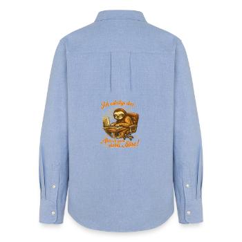 Ich mach das aber ich gucke dabei böse sloth - Frauen Oxford Hemd - Carolina Blue - Hinten - AI Model Female 172 light (172cm)