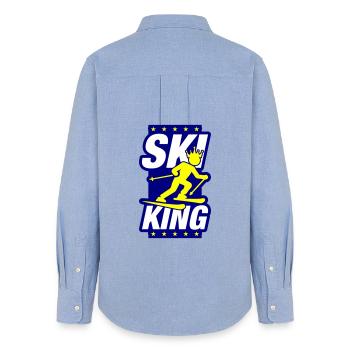 Ski King - Frauen Oxford Hemd - Carolina Blue - Hinten - AI Model Female 172 light (172cm)
