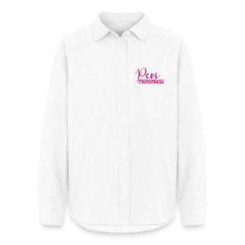 Menopause Women Perimenopause - Women's Oxford Shirt - white - Front - AI Model Female 172 light (172cm)