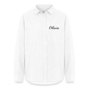 Olivia - Chemise Oxford Femme - blanc - Devant - AI Model Female 172 light (172cm)