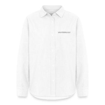 Wotzefack - Frauen Oxford Hemd - Weiß - Vorne - AI Model Female 172 light (172cm)