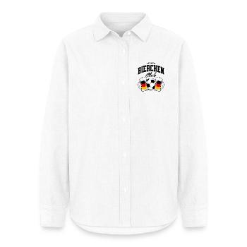 Lecker Bierchen Club Fußball Deutschland - Frauen Oxford Hemd - Weiß - Vorne - AI Model Female 172 light (172cm)