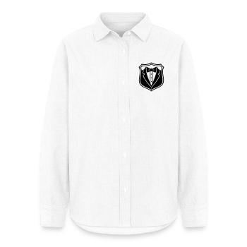 Le marié - Chemise Oxford Femme - blanc - Devant - AI Model Female 172 light (172cm)