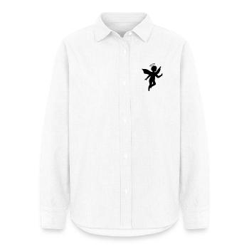 Petit ange avec une auréole - Chemise Oxford Femme - blanc - Devant - AI Model Female 172 light (172cm)