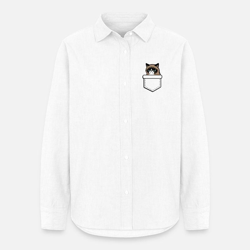 grumpy - Women's Oxford Shirt - white