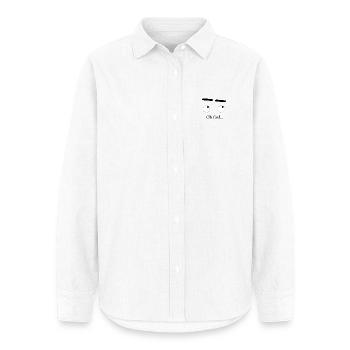 Black eyes in silhouette - Women's Oxford Shirt - white - Front - AI Model Female 172 light (172cm)