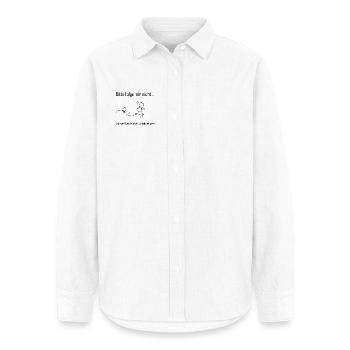 Funny Stick Figure Shirt – Please Don't Follow - Women's Oxford Shirt - white - Front - AI Model Female 172 light (172cm)