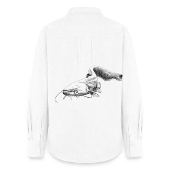 catfish - Chemise Oxford Femme - blanc - Dos - AI Model Female 172 light (172cm)