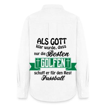 Que le football Golf de Dieu - Chemise Oxford Femme - blanc - Dos - AI Model Female 172 light (172cm)