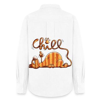 Chill Chat - Chemise Oxford Femme - blanc - Dos - AI Model Female 172 light (172cm)