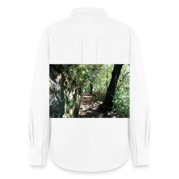 Madeira Portugal Poster - Frauen Oxford Hemd - Weiß - Hinten - AI Model Female 172 light (172cm)